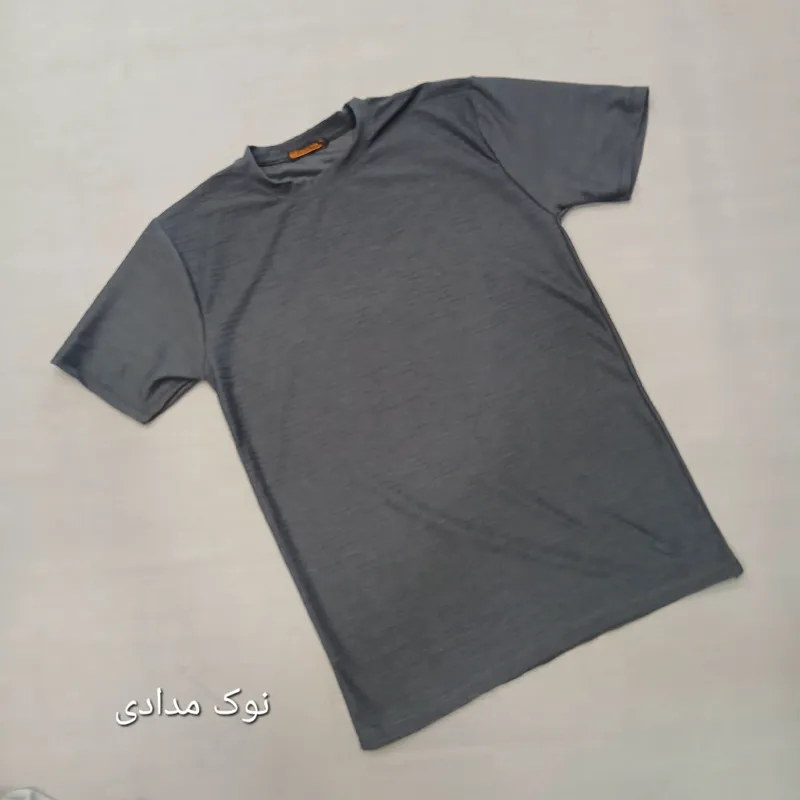 تیشرت بیسکویتی مردانه نخی ساده خنک تابستانی سایز لارج تا سه ایکس لارج