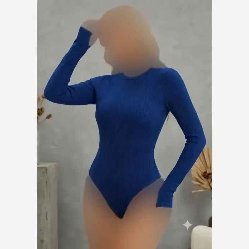 بادی یقه گرد زنانه جنس پنبه کبریتی فری سایز