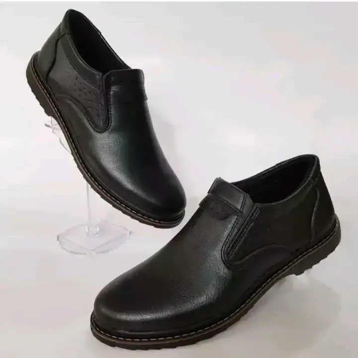 کفش مردانه اداری و مجلسی چرم مصنوعی رنگ مشکی