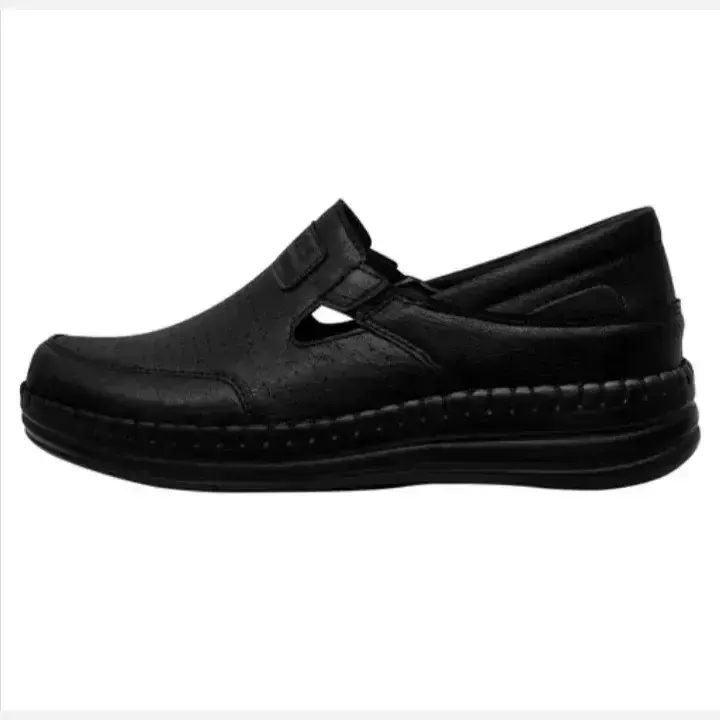کفش زنانه روزمره و طبی مدل محیا رنگ مشکی چرم مصنوعی